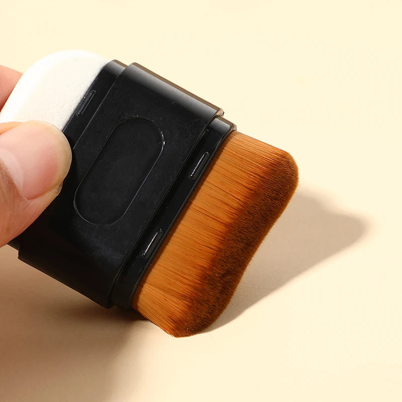 1 Pcs Professional Foundation Makeup Brush Double-ended Wave Top Contour Brush For Beauty Liquid Powder Concealer Cream