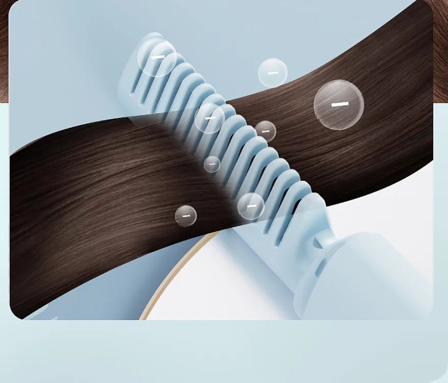 USB Wireless Hair Straightener with Curling and Straightening 2-in-1 Travel Portable Rechargeable Curling Iron  for Less Frizz,