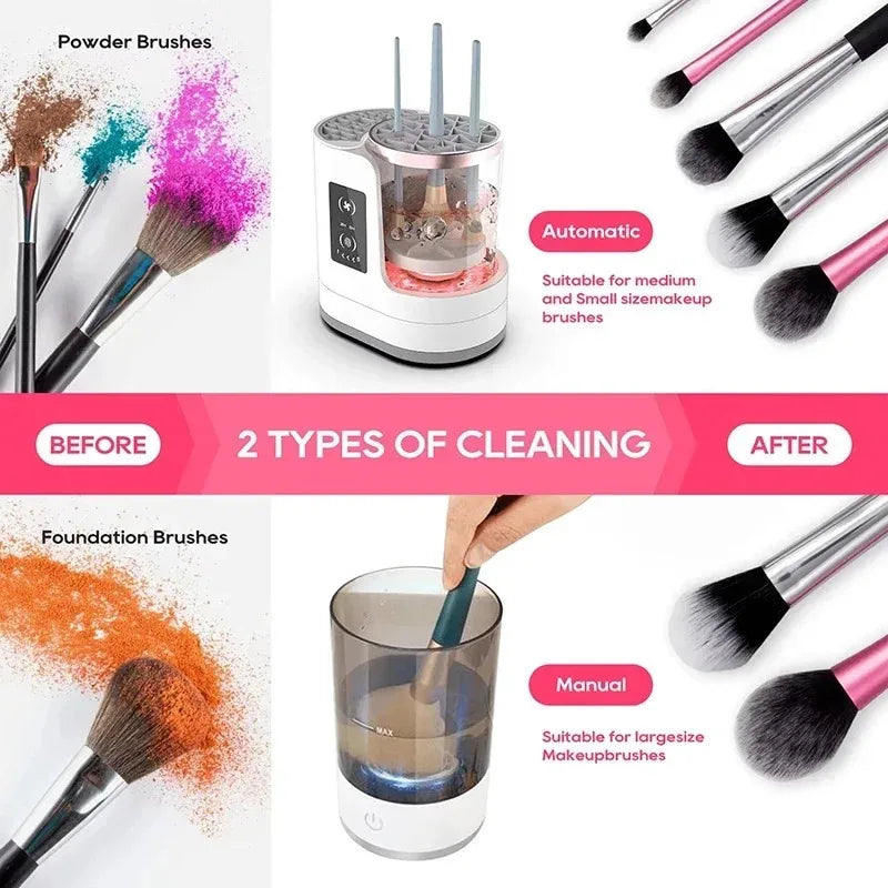 Electric Makeup Brush Cleaning Machine Beauty Tool Accessories USB Charging Makeup Brush Cleaning And Dryer Ladies' Holiday Gift