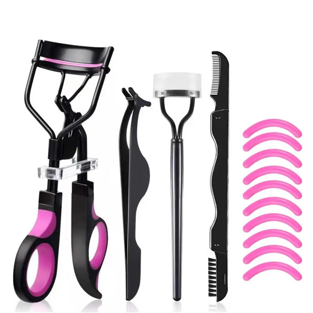 [Complete Set of Exquisite Essential Eye Makeup Tools] A makeup tool kit designed for women's eyelash curling and brow grooming