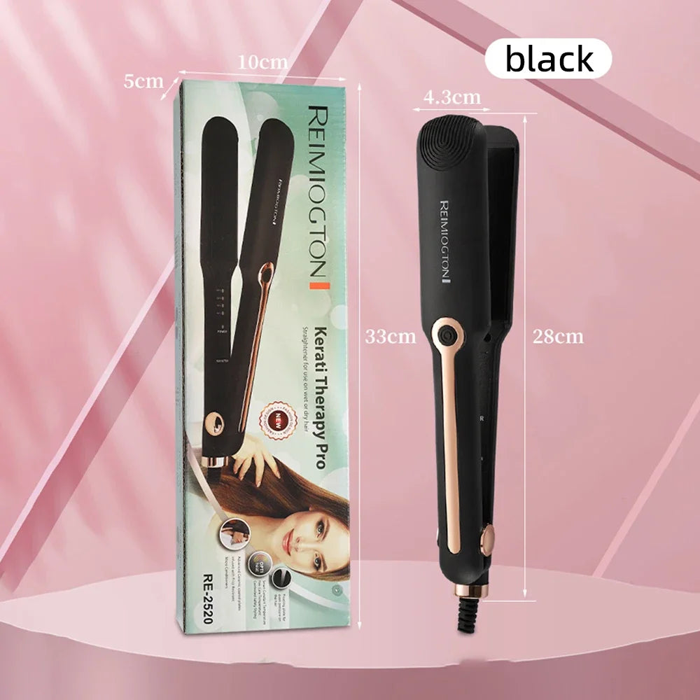 Professional Hair Straightener Curling Iron Ceramic Flat Iron Negative Ion Wide Plate Temperature Adjustable Hair Straightener