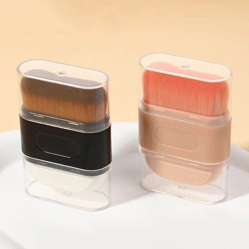 1 Pcs Professional Foundation Makeup Brush Double-ended Wave Top Contour Brush For Beauty Liquid Powder Concealer Cream