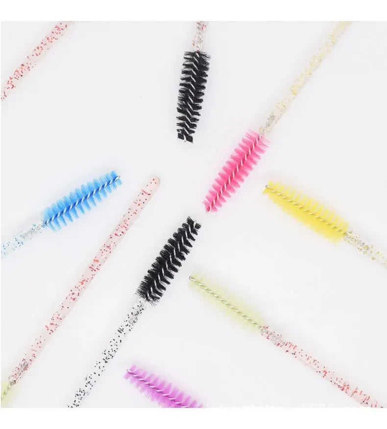 Wholesale 100PCS Mascara Spoolies Disposable Eyelash & Eyebrow Brushes for Salon, Extension & Makeup eyelash extension supplies