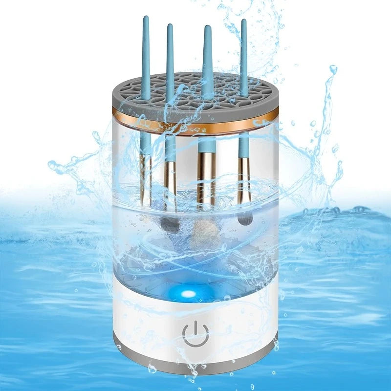 USB Plug Portable Electric Makeup Brush Cleaner with Rubber Makeup Machine For Deep Cleaning One Click Operation Suitable