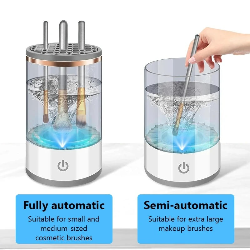 USB Plug Portable Electric Makeup Brush Cleaner with Rubber Makeup Machine For Deep Cleaning One Click Operation Suitable
