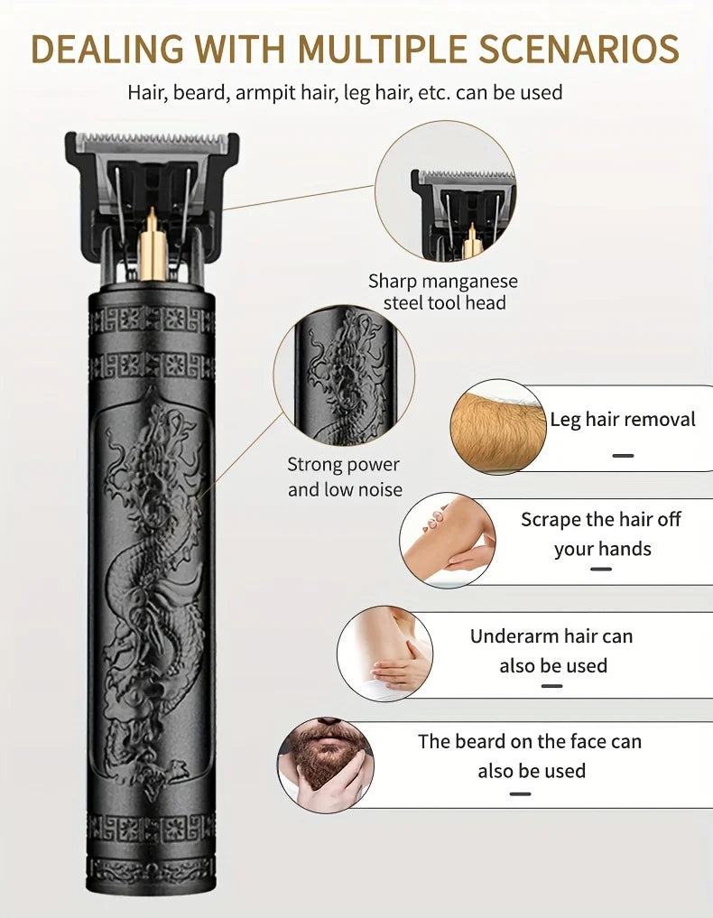 Professional Wireless Hair Clipper for Men Trimmer Set Beard Grooming Kit Precision Cutter Easy Use hair clipper limit comb